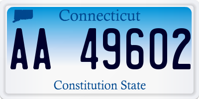 CT license plate AA49602
