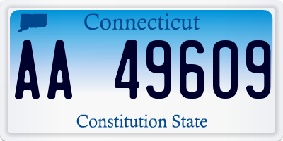 CT license plate AA49609