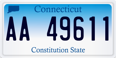 CT license plate AA49611