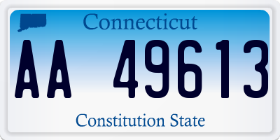 CT license plate AA49613