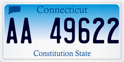 CT license plate AA49622