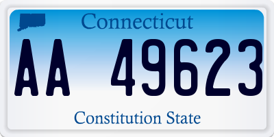 CT license plate AA49623