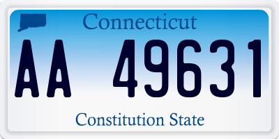 CT license plate AA49631