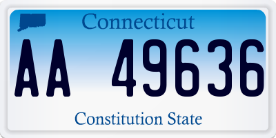 CT license plate AA49636