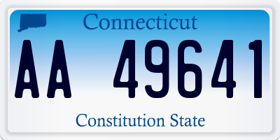 CT license plate AA49641