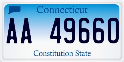 CT license plate AA49660