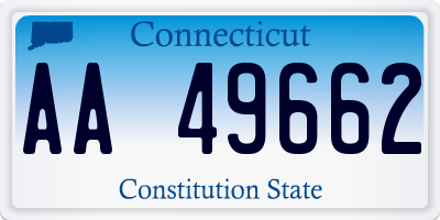 CT license plate AA49662