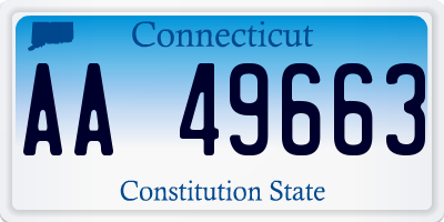 CT license plate AA49663