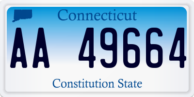 CT license plate AA49664