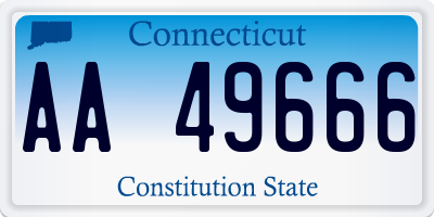 CT license plate AA49666