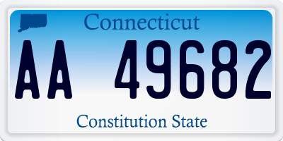 CT license plate AA49682