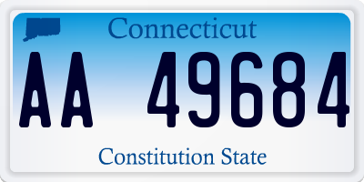 CT license plate AA49684