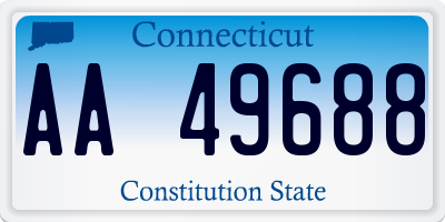 CT license plate AA49688