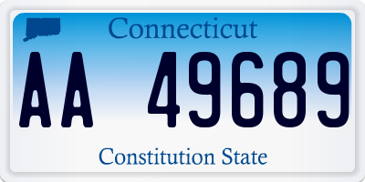 CT license plate AA49689