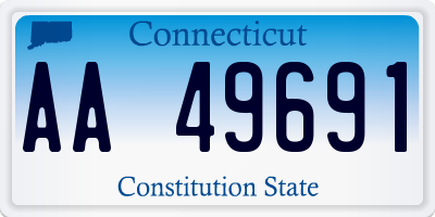 CT license plate AA49691