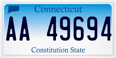 CT license plate AA49694