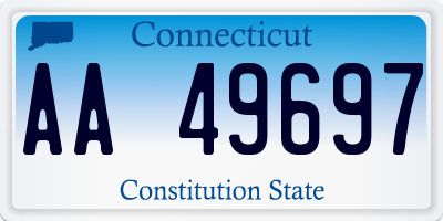 CT license plate AA49697
