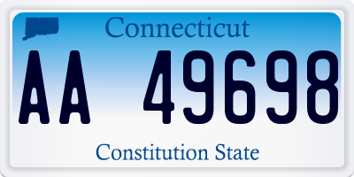 CT license plate AA49698