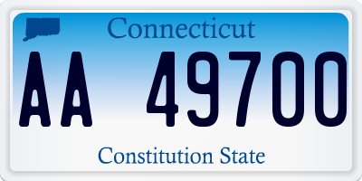 CT license plate AA49700