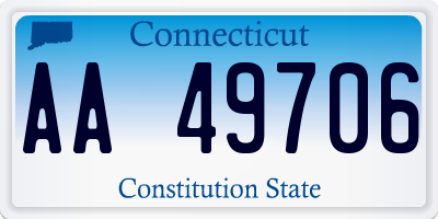 CT license plate AA49706