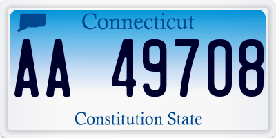 CT license plate AA49708