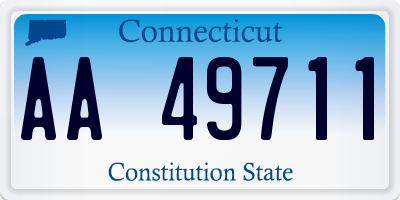 CT license plate AA49711