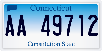 CT license plate AA49712