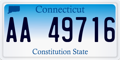 CT license plate AA49716