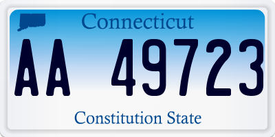 CT license plate AA49723