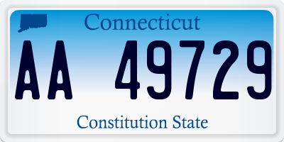 CT license plate AA49729