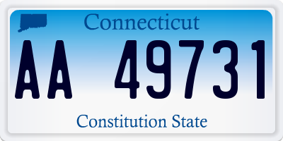 CT license plate AA49731