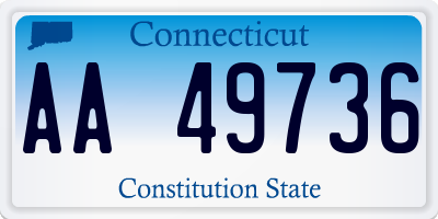 CT license plate AA49736