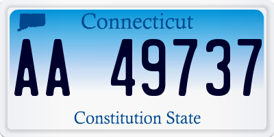 CT license plate AA49737