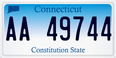 CT license plate AA49744