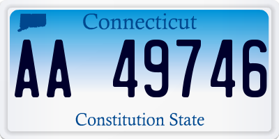 CT license plate AA49746