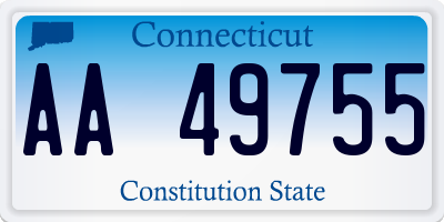 CT license plate AA49755