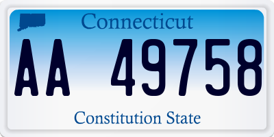 CT license plate AA49758