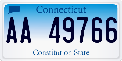 CT license plate AA49766