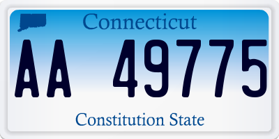 CT license plate AA49775