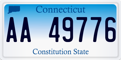 CT license plate AA49776