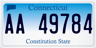 CT license plate AA49784