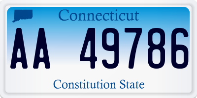 CT license plate AA49786