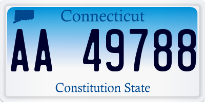 CT license plate AA49788