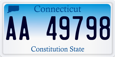 CT license plate AA49798