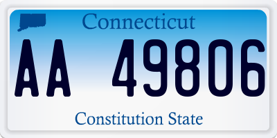 CT license plate AA49806