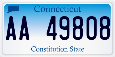 CT license plate AA49808