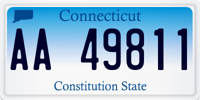 CT license plate AA49811