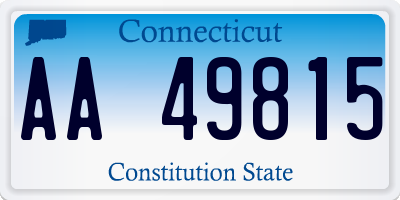 CT license plate AA49815