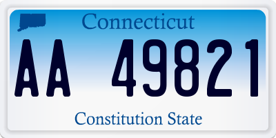 CT license plate AA49821