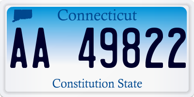 CT license plate AA49822